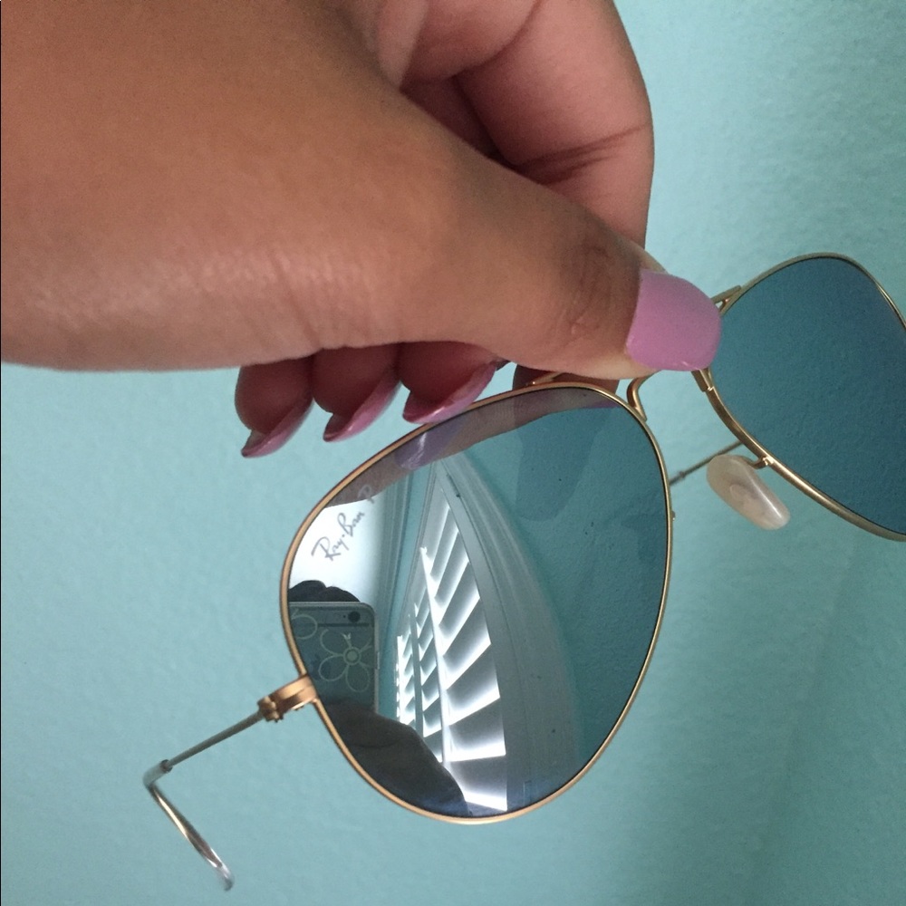 Silver Reflective Aviator Raybans!!!! - image 2